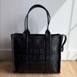 Marc Jacobs Black Large Leather Tote Bag